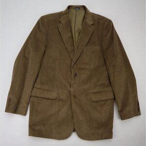 Vintage Men's Blazer Size 44L Meeting Street Corduroy Sport Coat Beige Brown